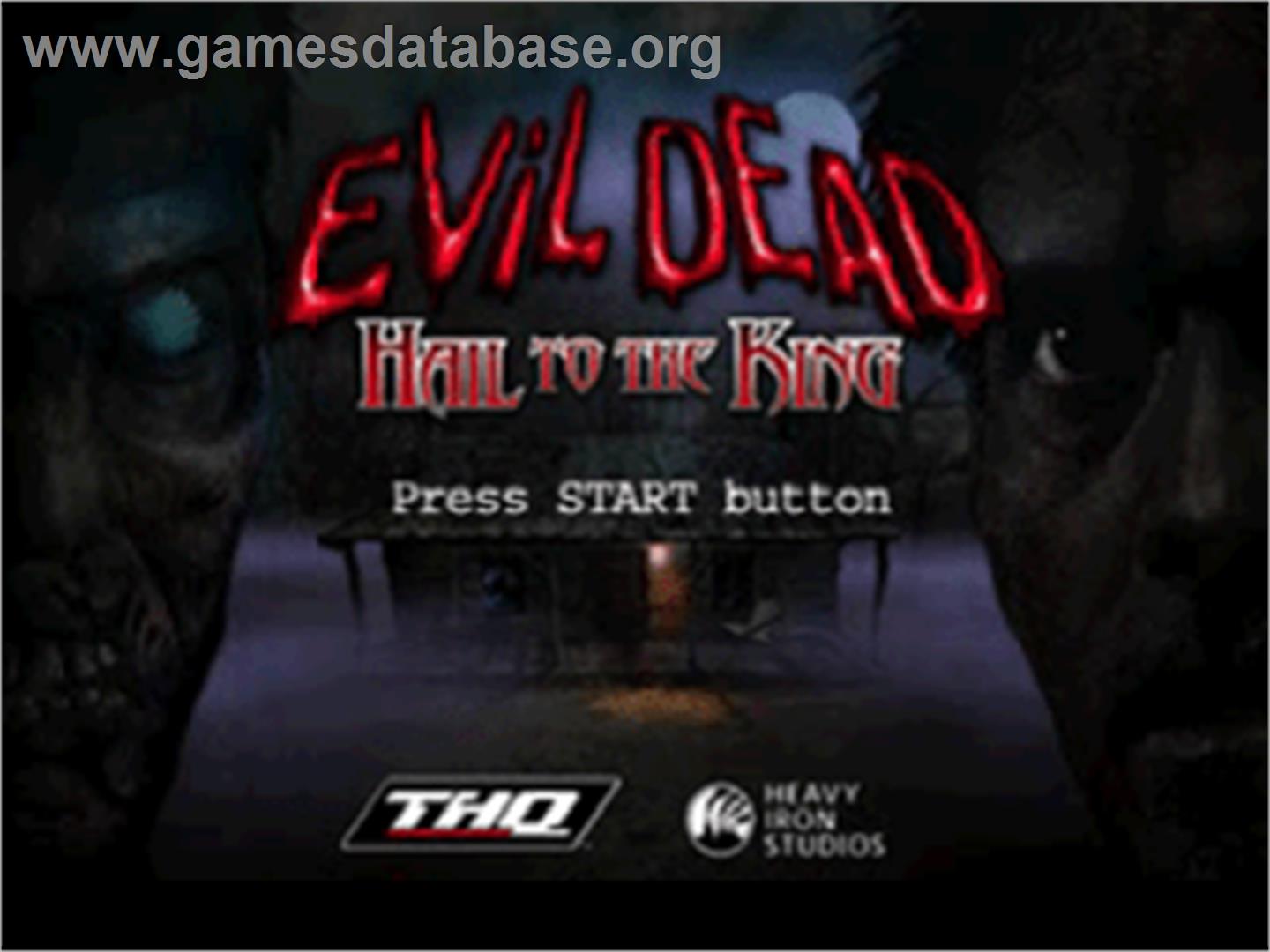 Evil Dead: Hail to the King - Sony Playstation - Artwork - Title Screen