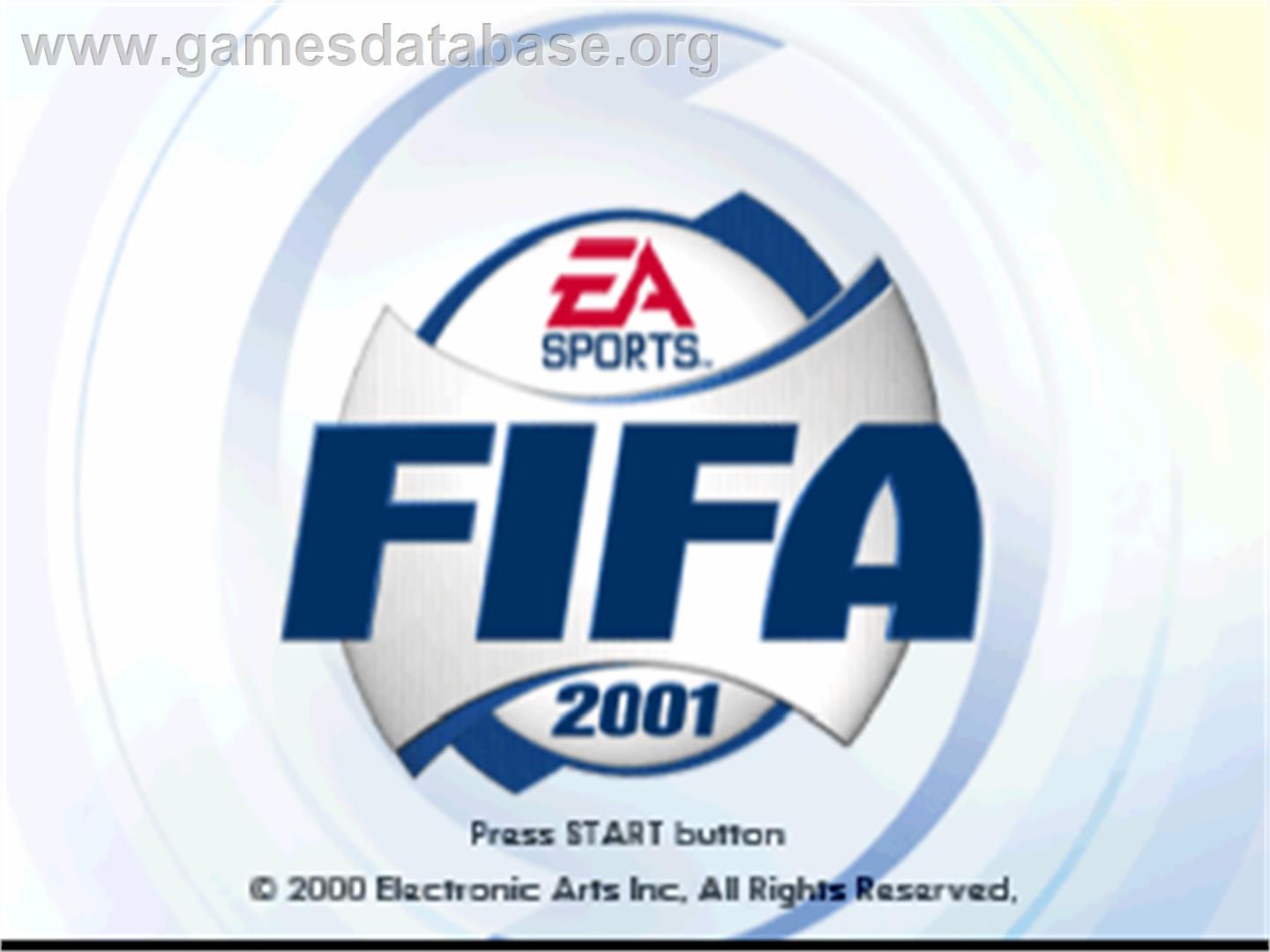 FIFA 2001 - Sony Playstation - Artwork - Title Screen
