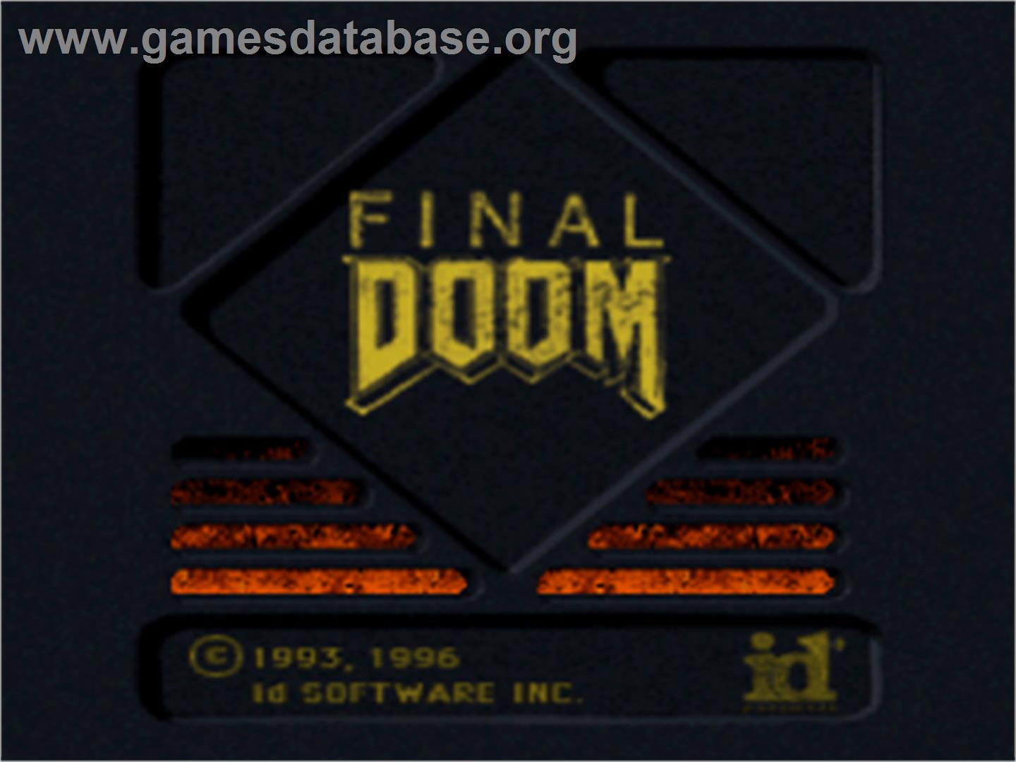 Final DOOM - Sony Playstation - Artwork - Title Screen