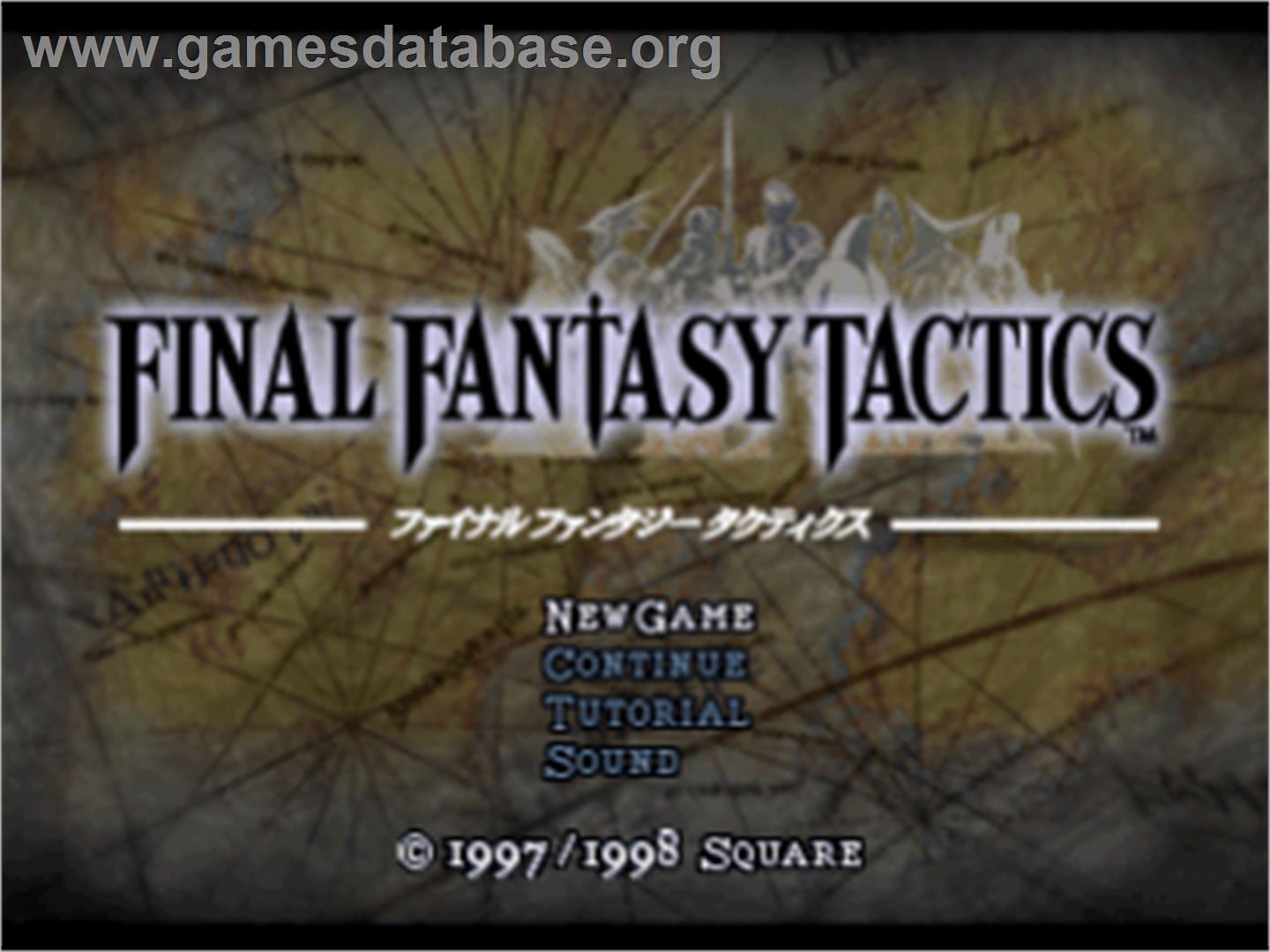 Final Fantasy Tactics - Sony Playstation - Artwork - Title Screen