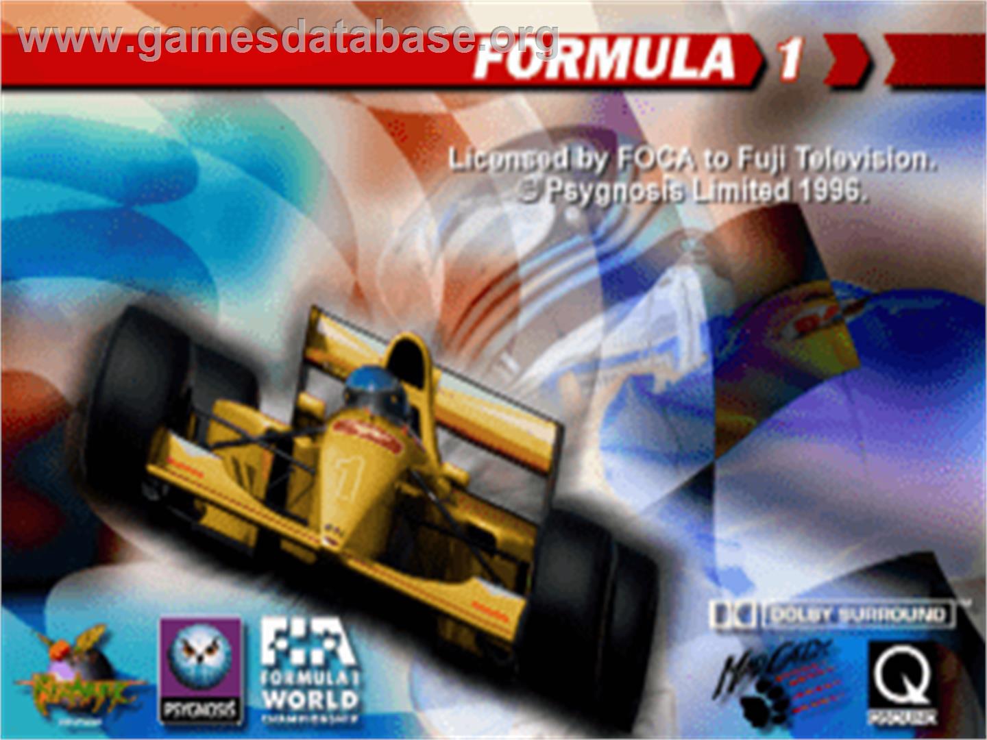Formula 1 - Sony Playstation - Artwork - Title Screen