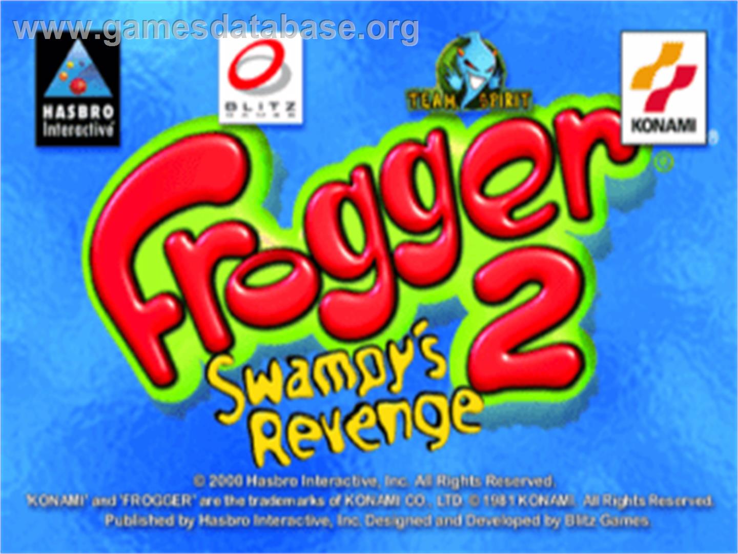 Frogger 2: Swampy's Revenge - Sony Playstation - Artwork - Title Screen