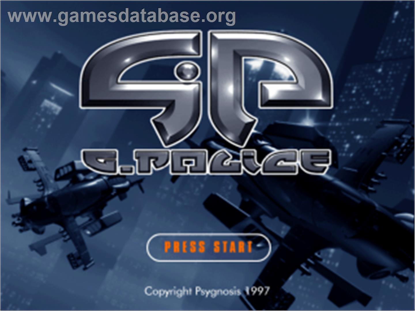G-Police: Weapons of Justice - Sony Playstation - Artwork - Title Screen