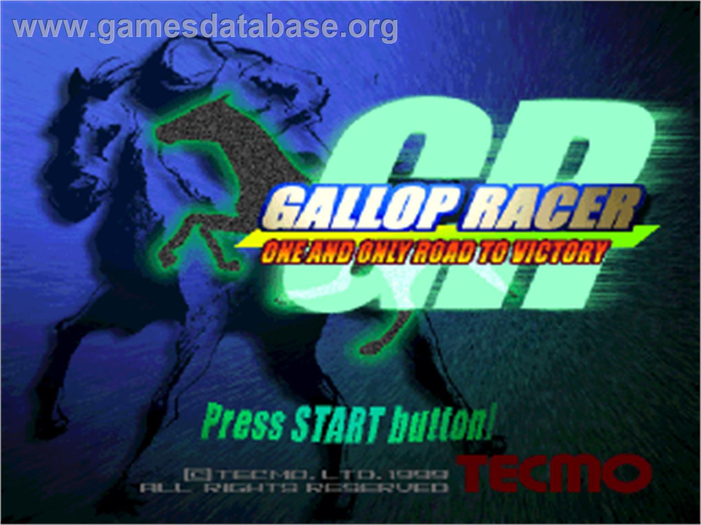 Gallop Racer - Sony Playstation - Artwork - Title Screen