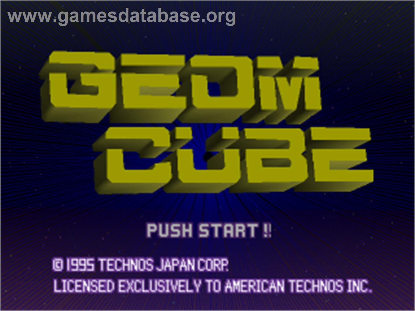 Geom Cube - Sony Playstation - Artwork - Title Screen