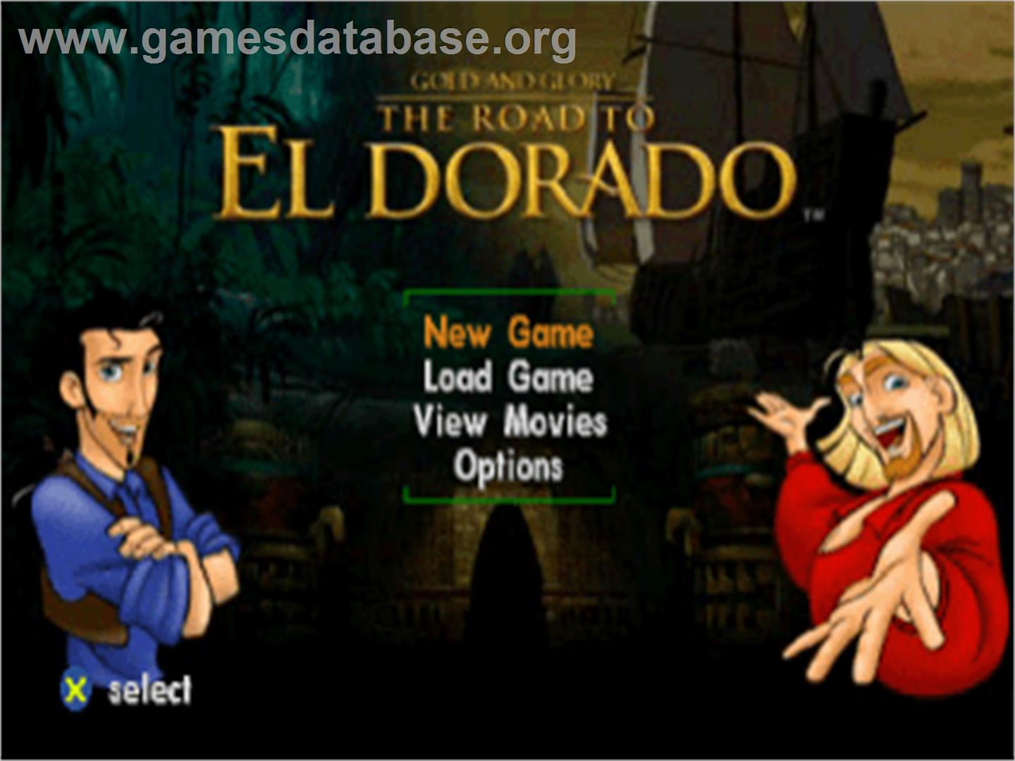 Gold and Glory: The Road to El Dorado - Sony Playstation - Artwork - Title Screen