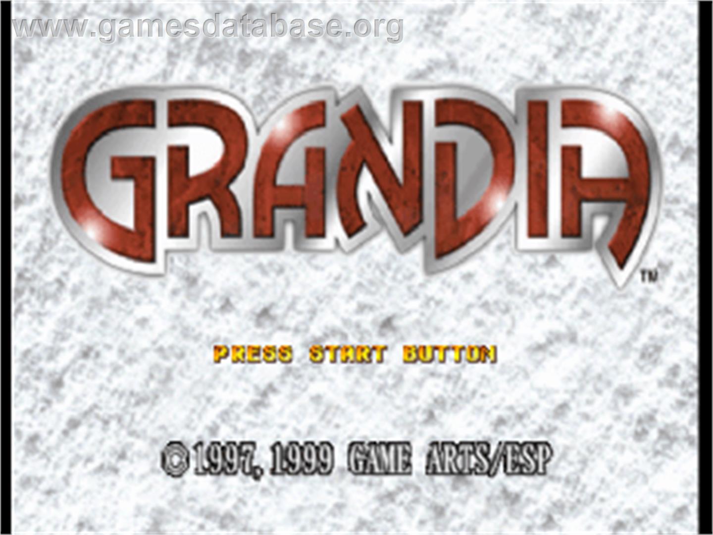 Grandia - Sony Playstation - Artwork - Title Screen