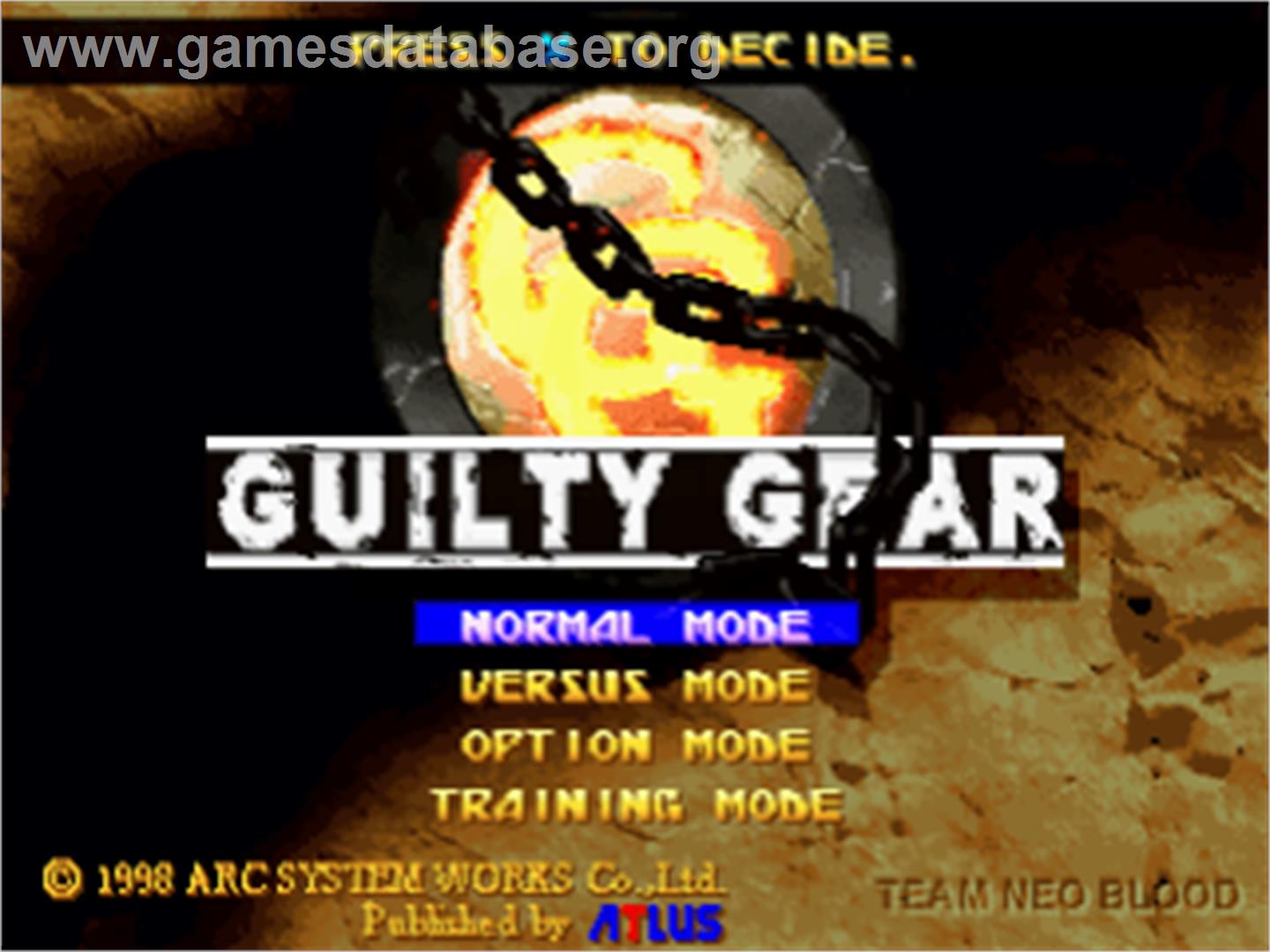 Guilty Gear - Sony Playstation - Artwork - Title Screen