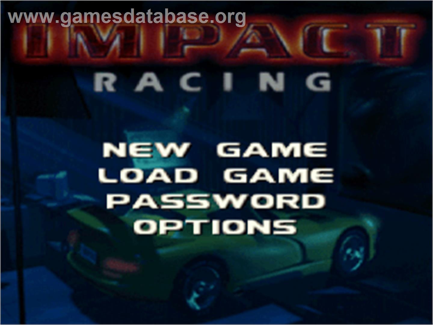 Impact Racing - Sony Playstation - Artwork - Title Screen