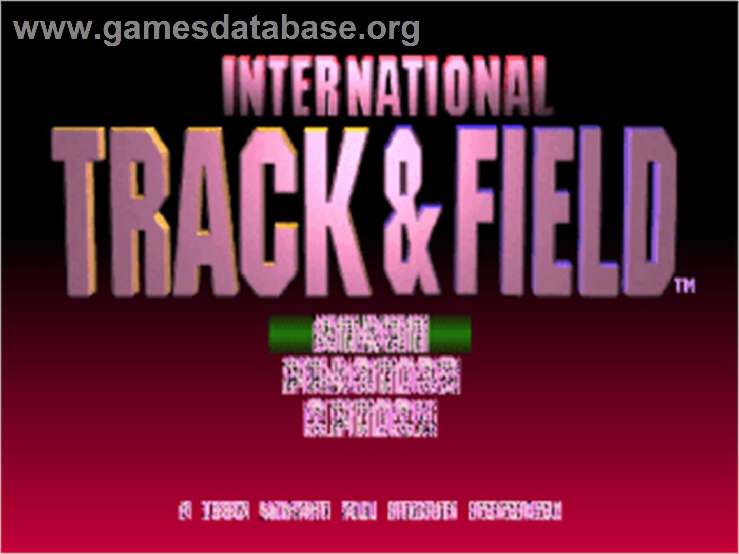 International Track & Field - Sony Playstation - Artwork - Title Screen