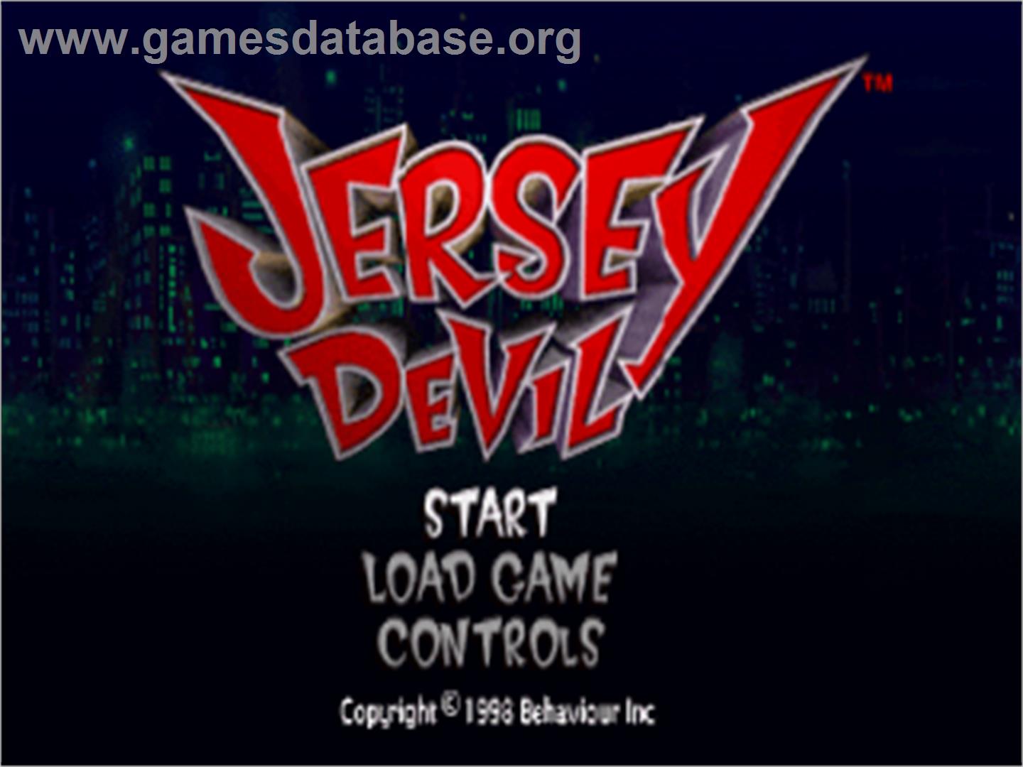Jersey Devil - Sony Playstation - Artwork - Title Screen