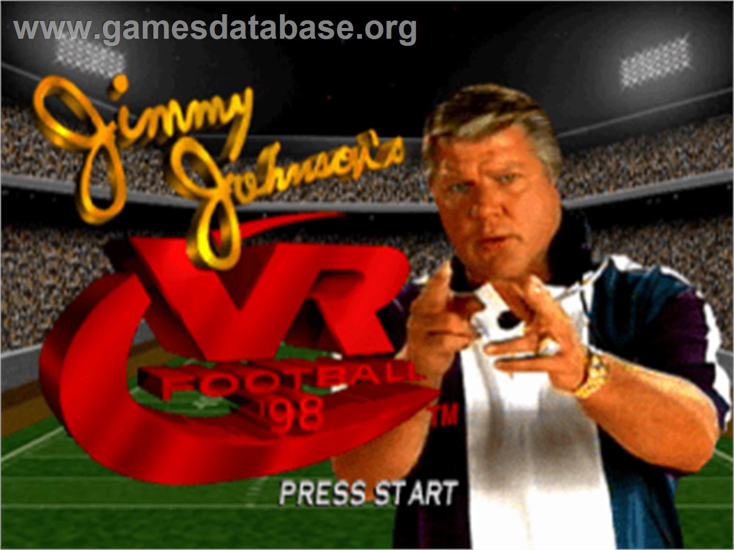 Jimmy Johnson's VR Football '98 - Sony Playstation - Artwork - Title Screen