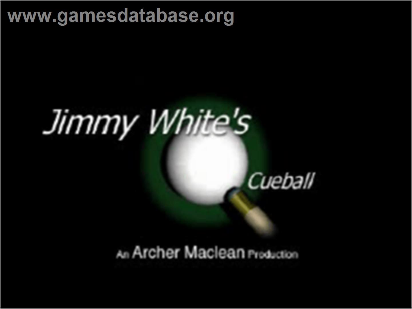 Jimmy White's 2: Cueball - Sony Playstation - Artwork - Title Screen