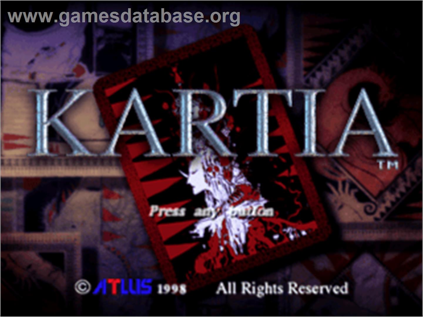 Kartia: The Word of Fate - Sony Playstation - Artwork - Title Screen