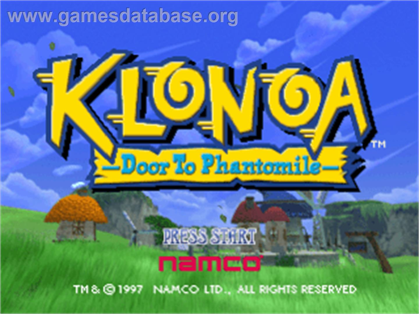 Klonoa: Door to Phantomile - Sony Playstation - Artwork - Title Screen