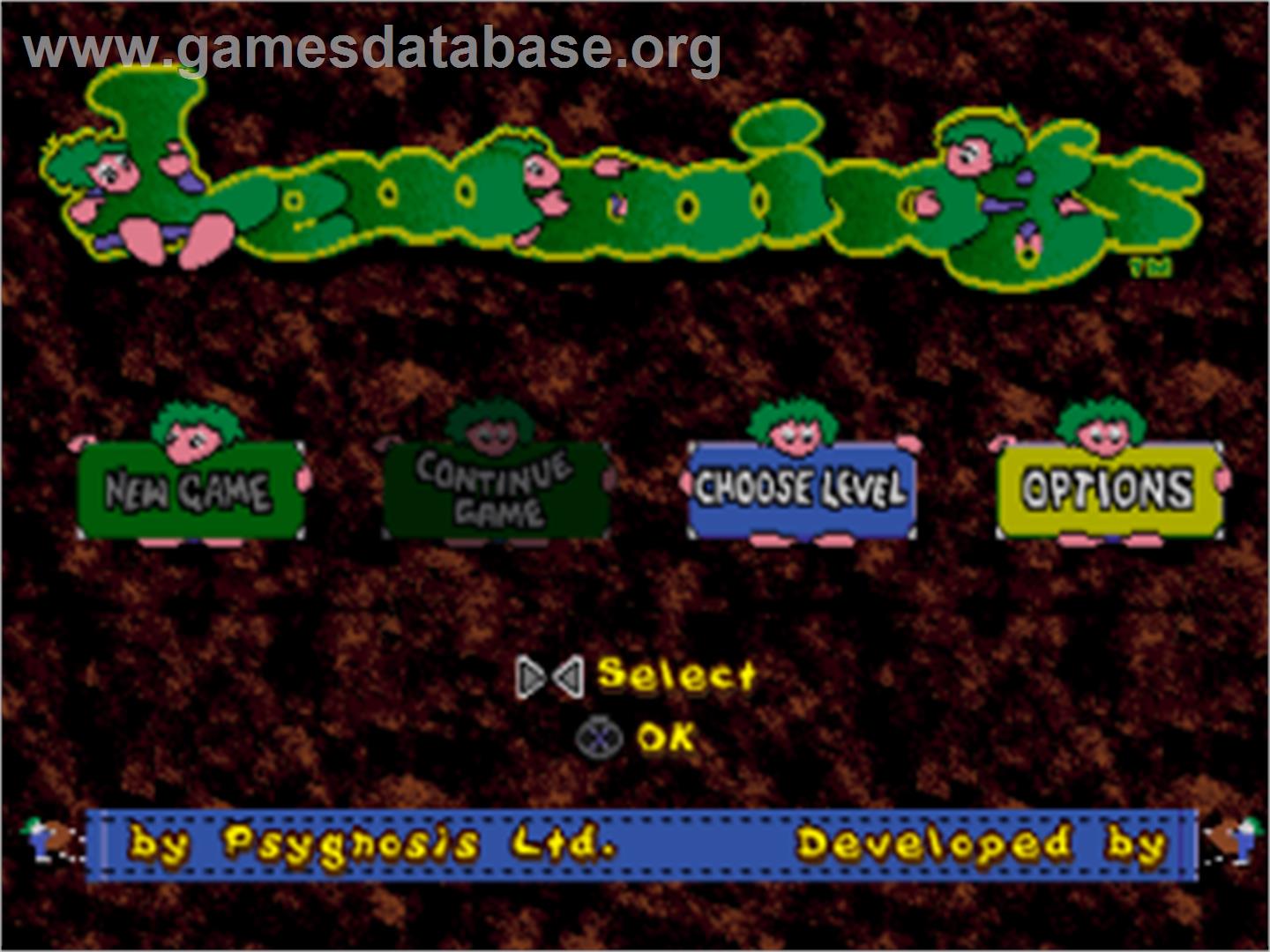 Lemmings & Oh No! More Lemmings - Sony Playstation - Artwork - Title Screen