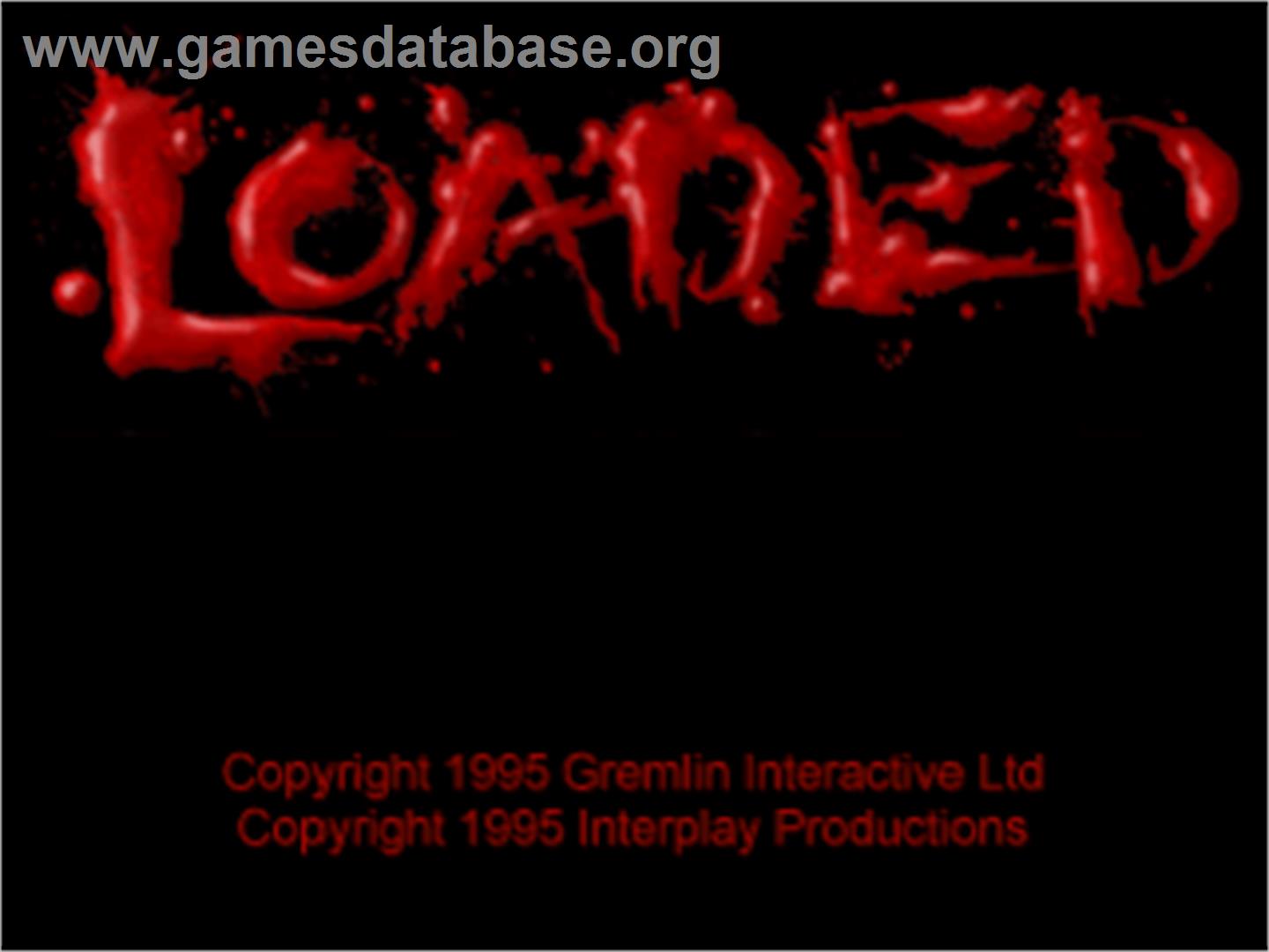 Loaded - Sony Playstation - Artwork - Title Screen
