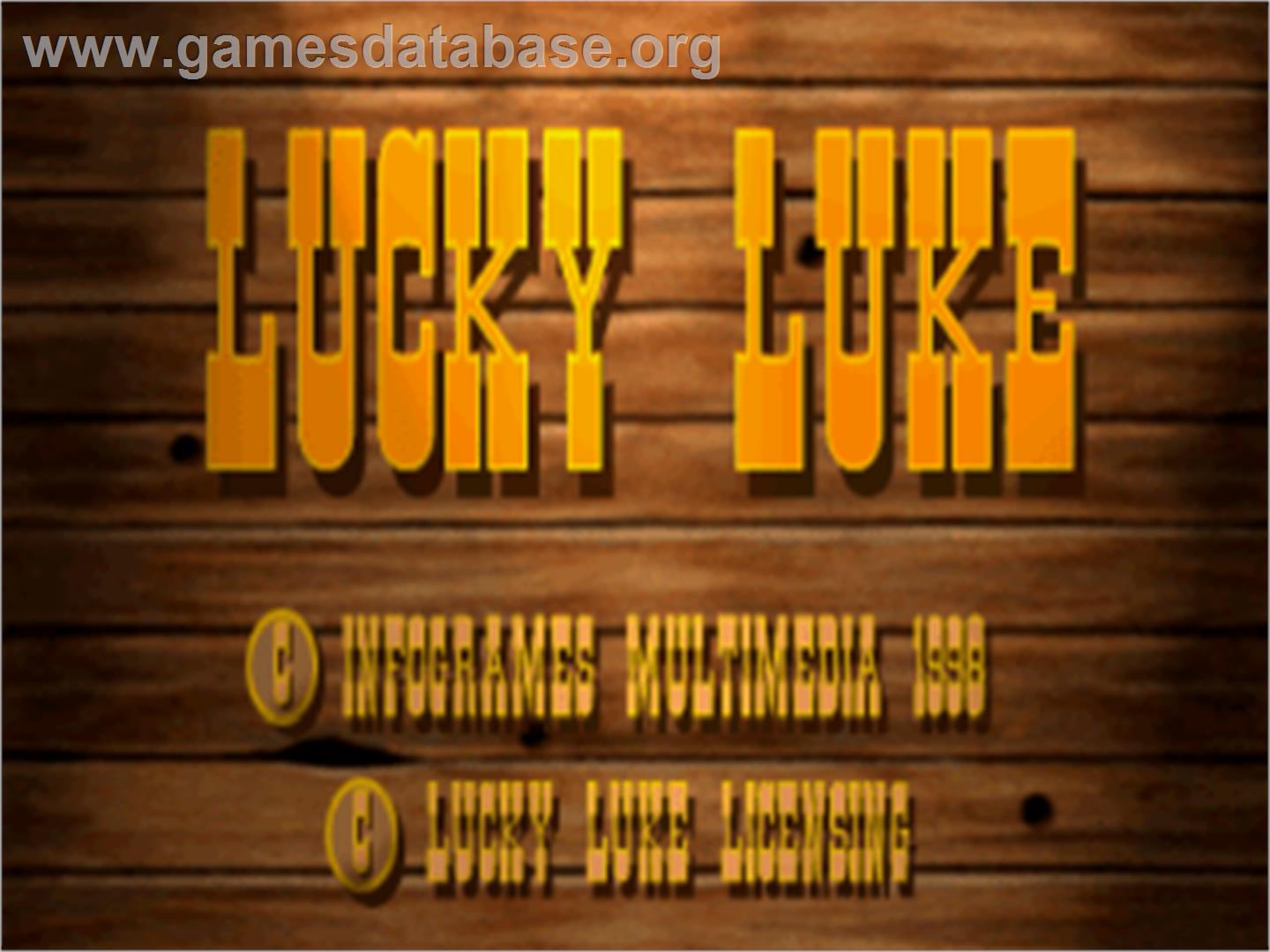 Lucky Luke: On the Dalton's Trail - Sony Playstation - Artwork - Title Screen