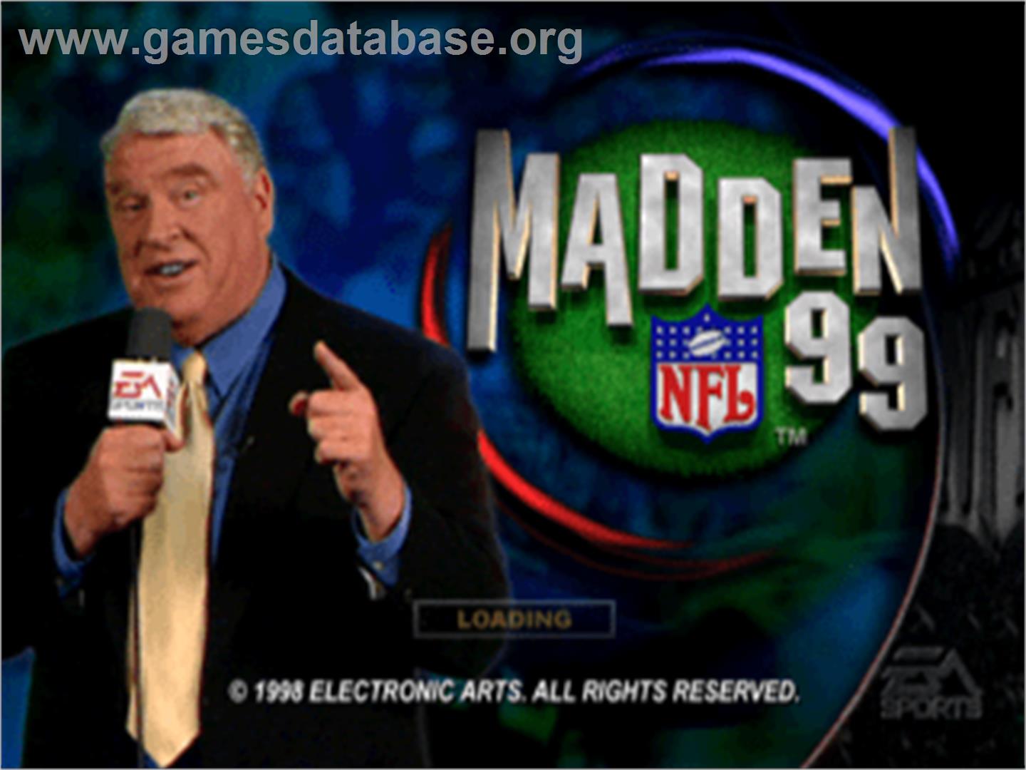 Madden NFL 99 - Sony Playstation - Artwork - Title Screen