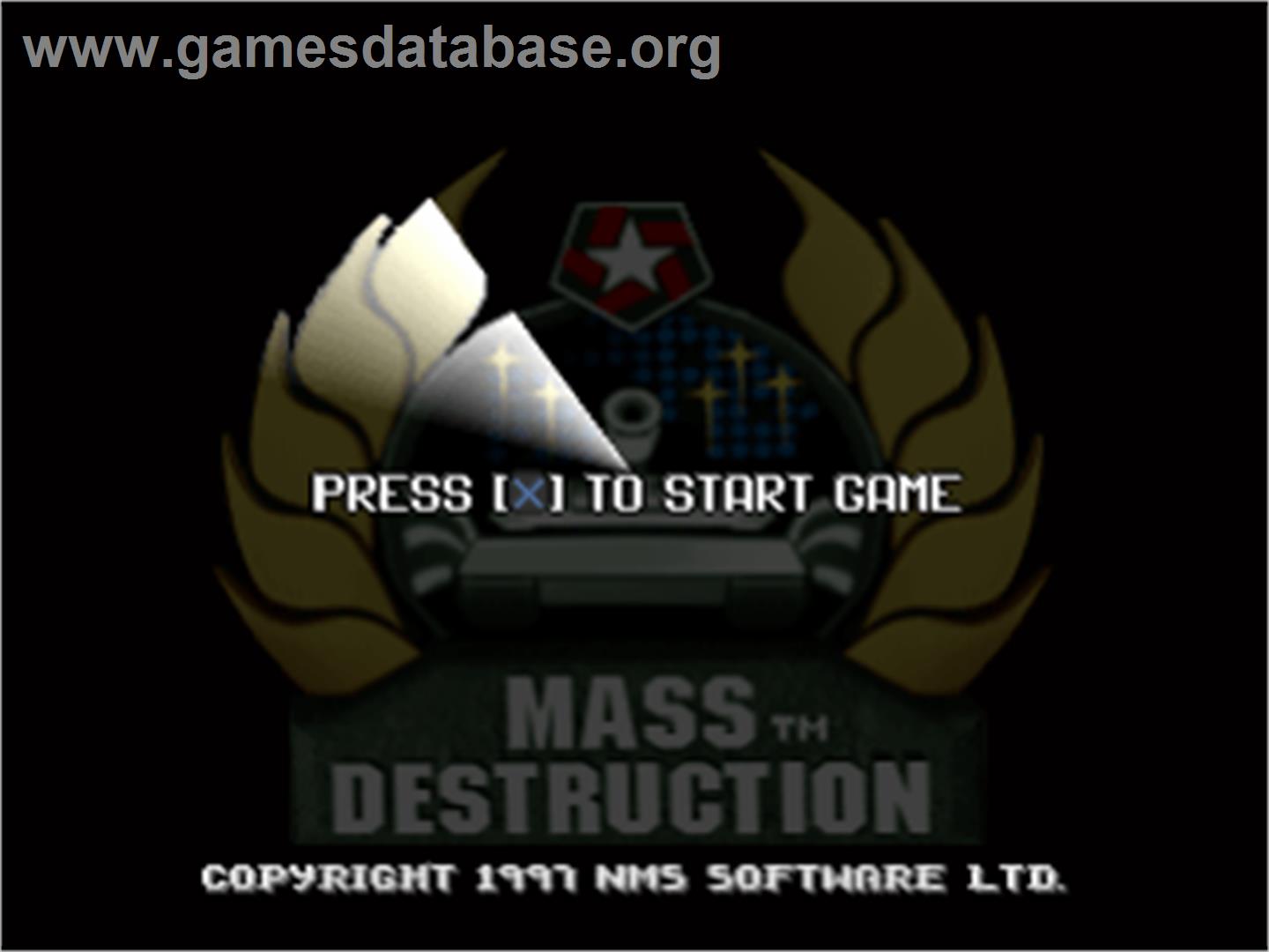 Mass Destruction - Sony Playstation - Artwork - Title Screen