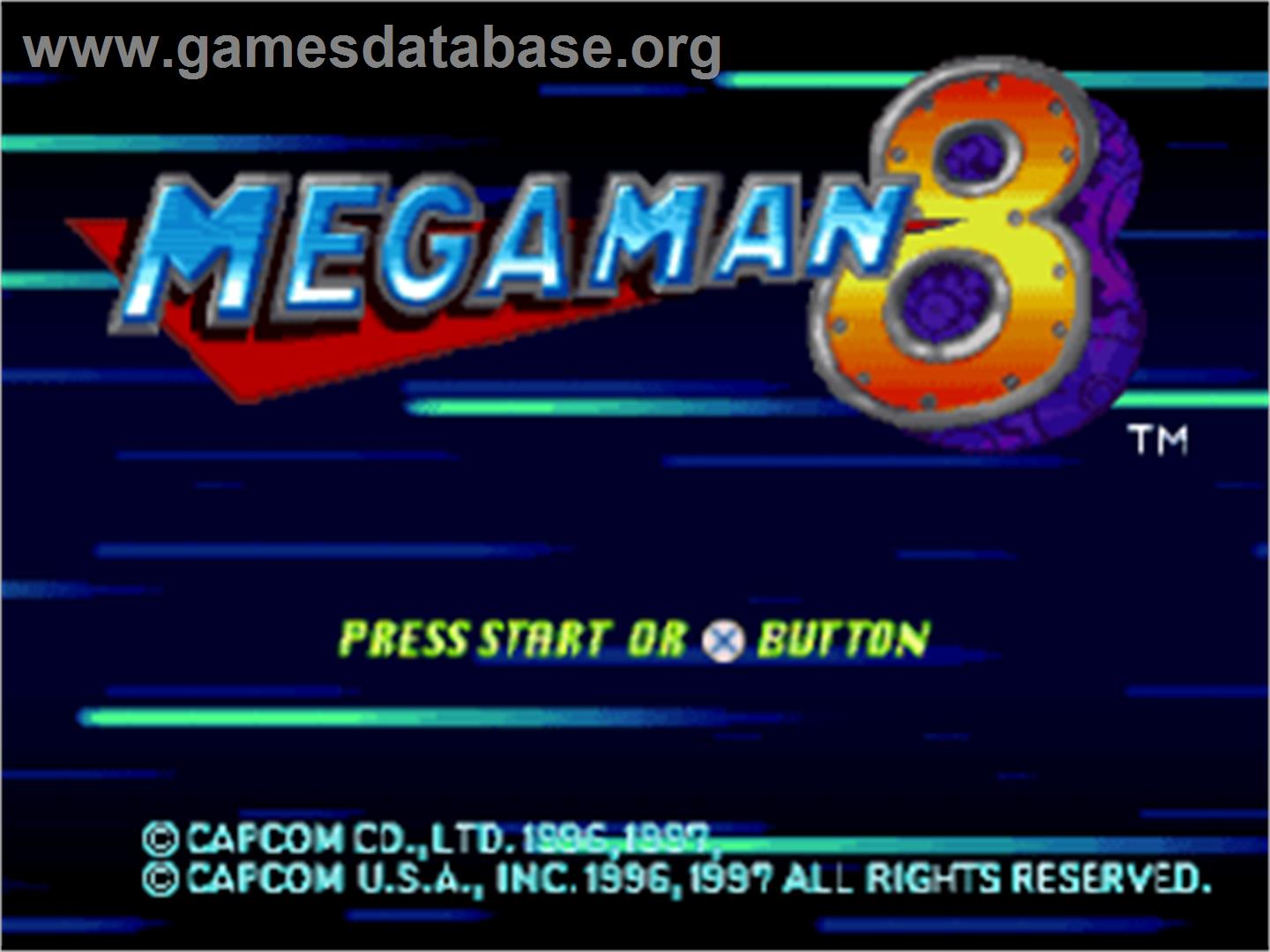 Mega Man 8: Anniversary Edition - Sony Playstation - Artwork - Title Screen