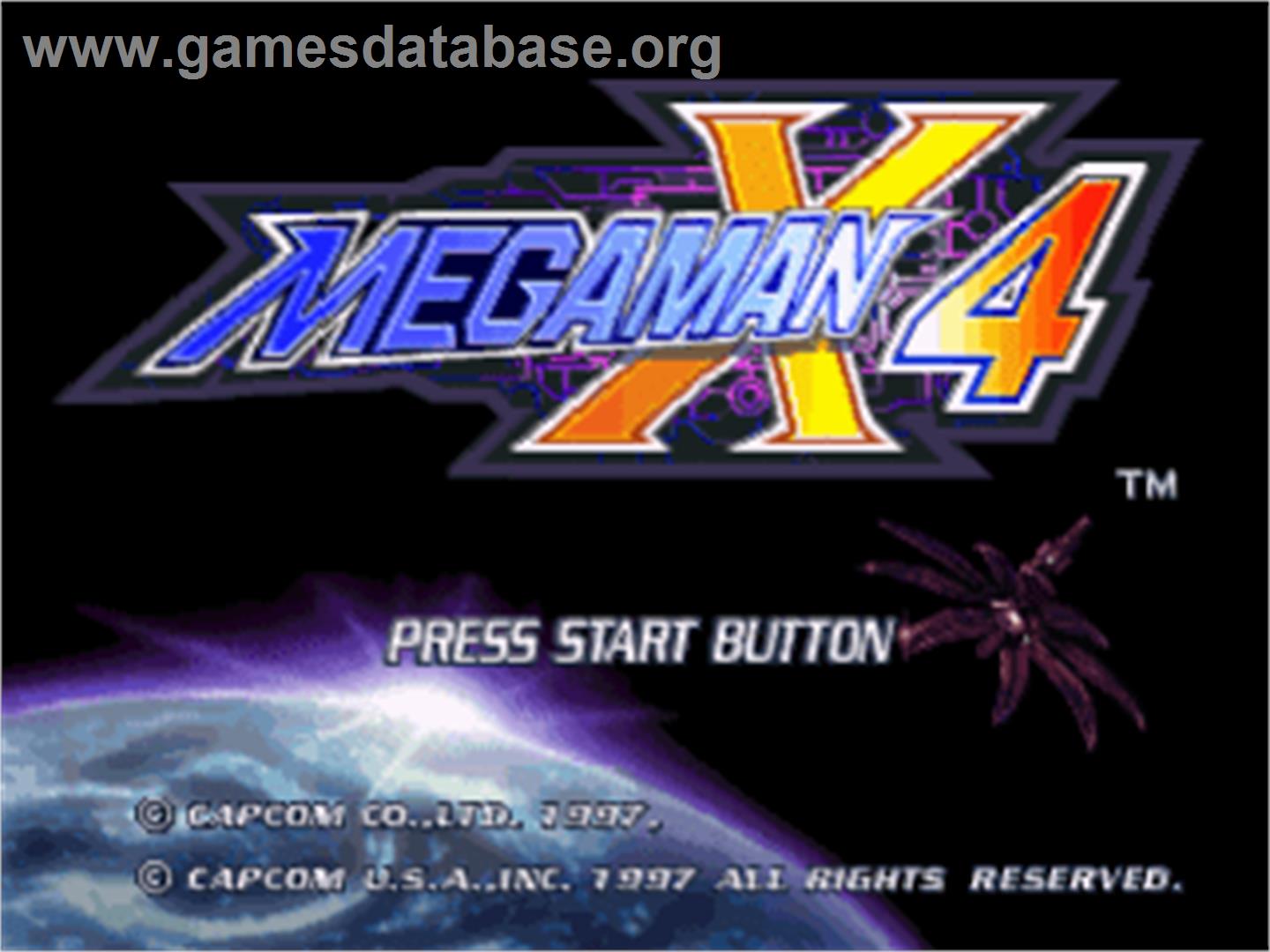 Mega Man X4 - Sony Playstation - Artwork - Title Screen