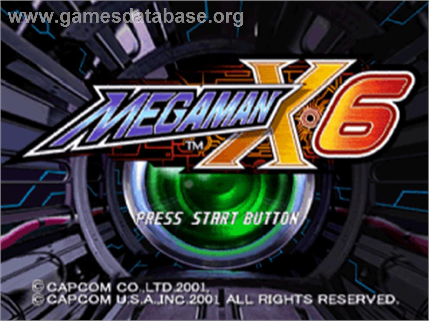 Mega Man X6 - Sony Playstation - Artwork - Title Screen