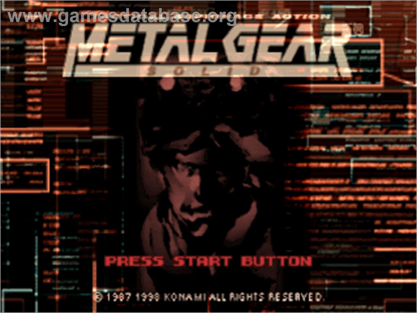 Metal Gear Solid - Sony Playstation - Artwork - Title Screen