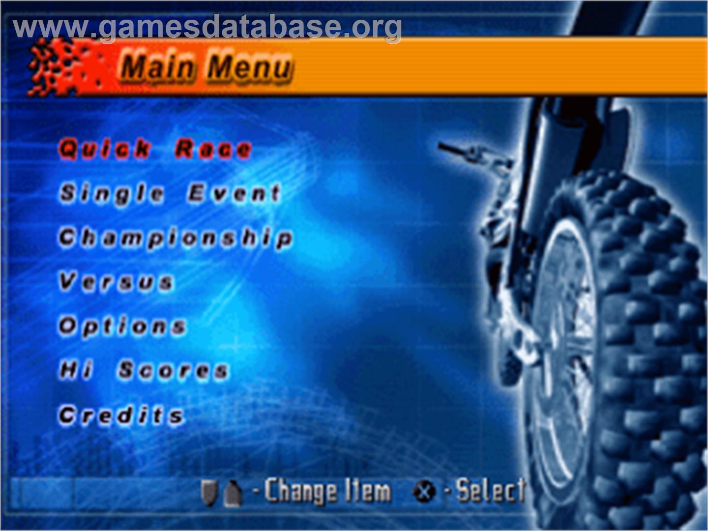 Motocross Mania - Sony Playstation - Artwork - Title Screen