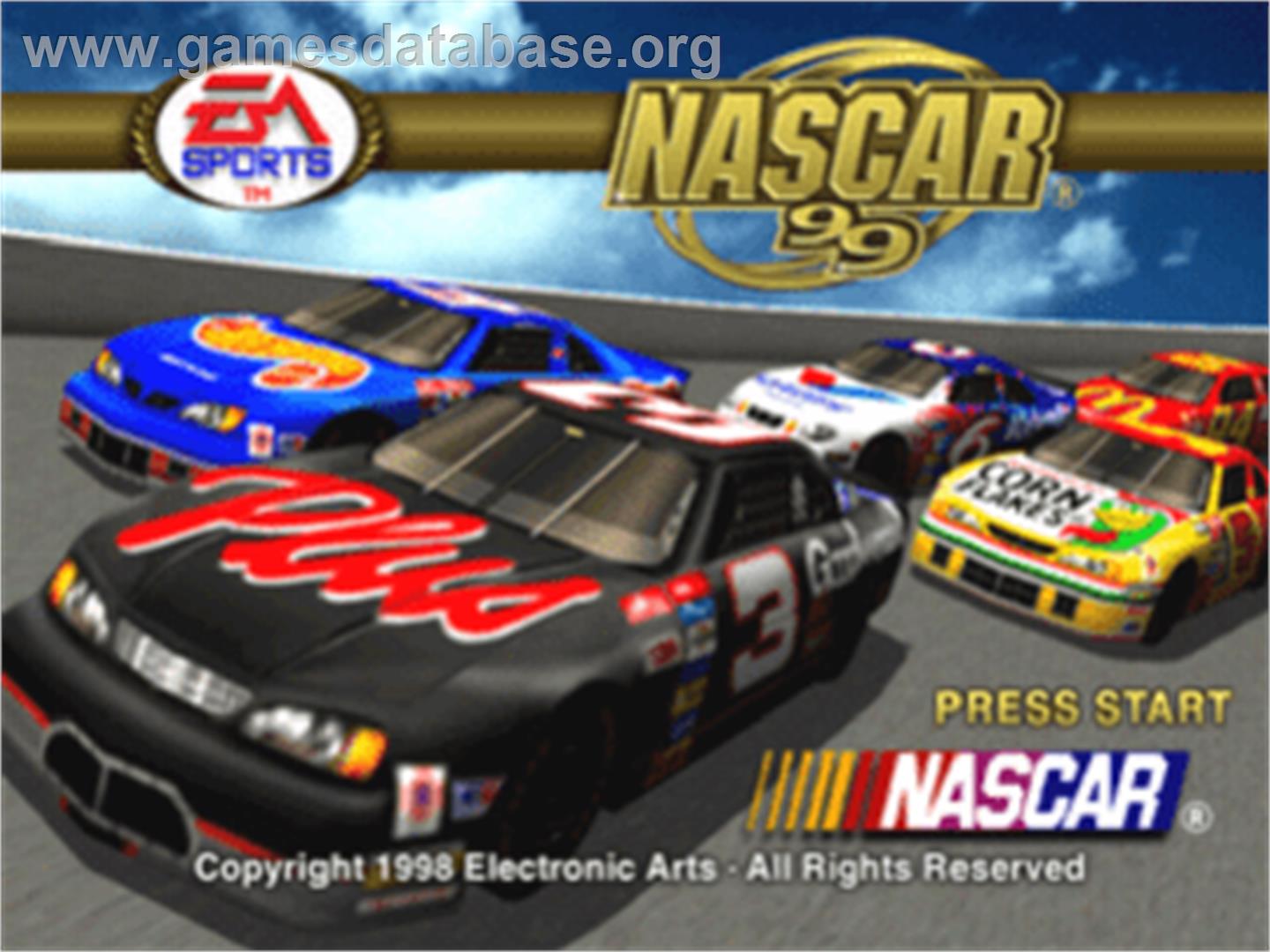 NASCAR 99 - Sony Playstation - Artwork - Title Screen