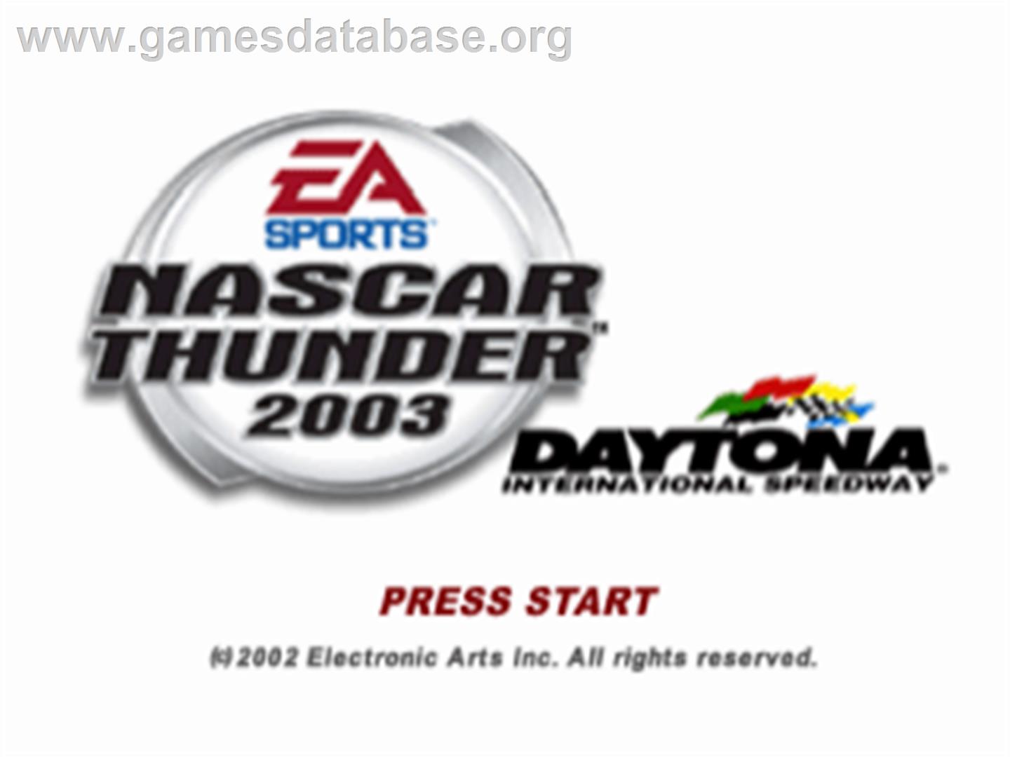 NASCAR Thunder 2003 - Sony Playstation - Artwork - Title Screen