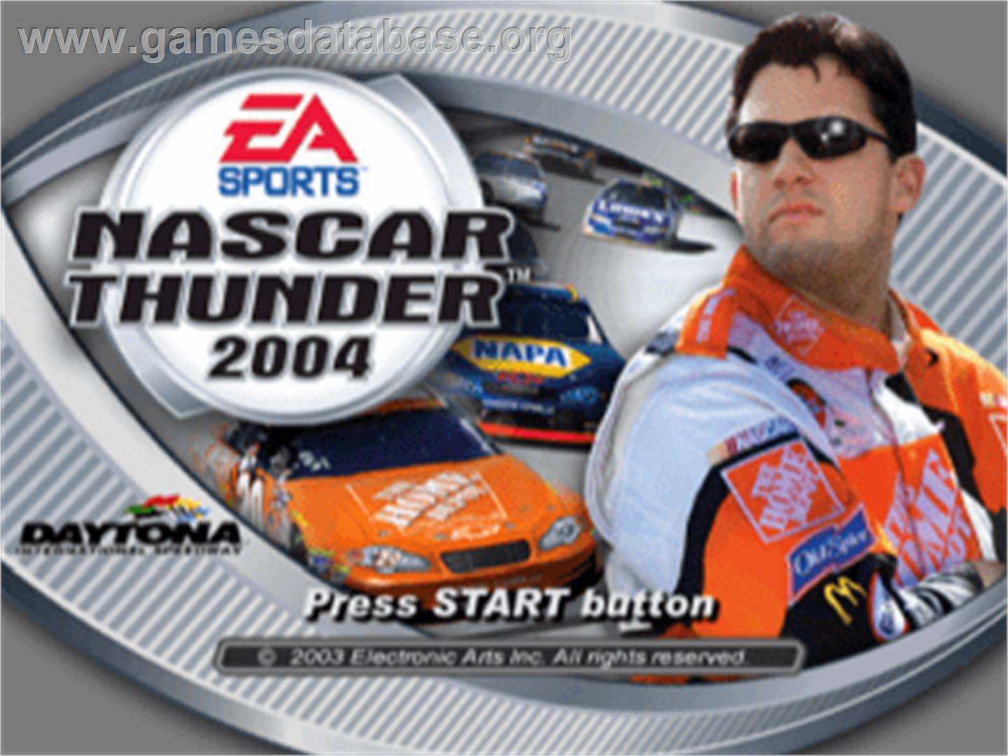 NASCAR Thunder 2004 - Sony Playstation - Artwork - Title Screen