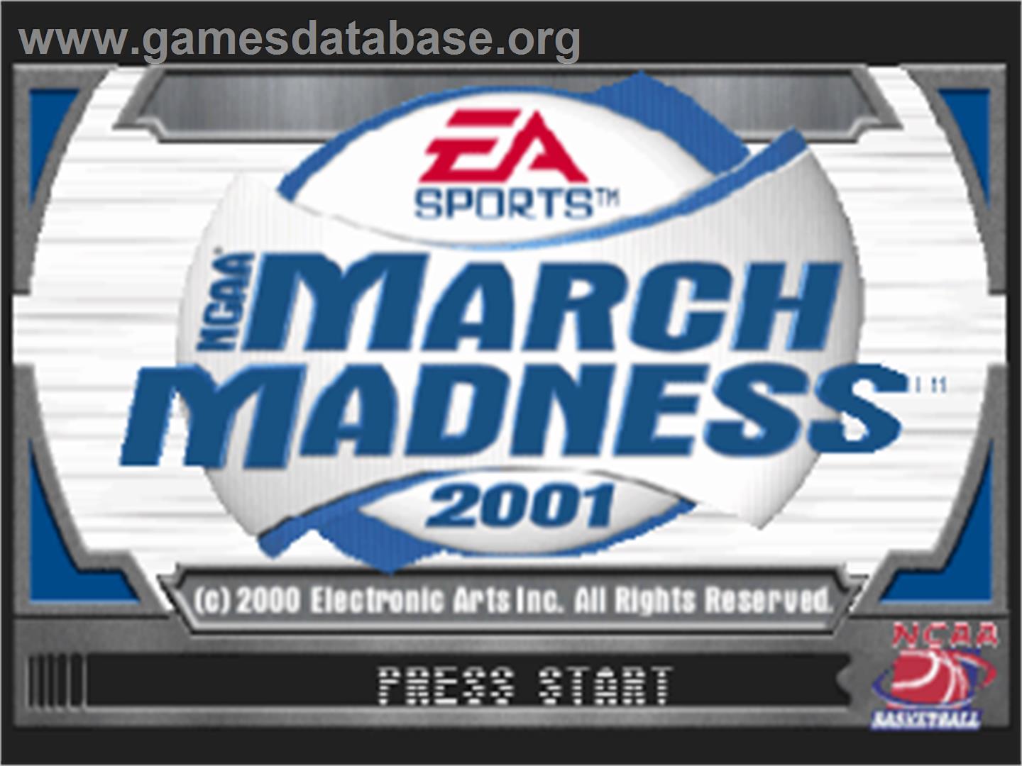 NCAA March Madness 2001 - Sony Playstation - Artwork - Title Screen