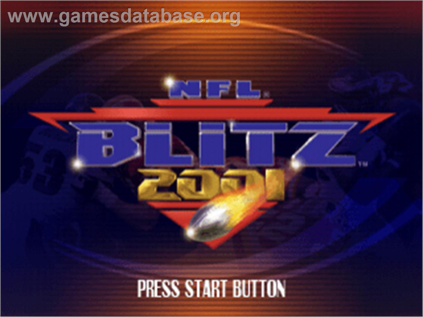 NFL Blitz 2001 - Sony Playstation - Artwork - Title Screen
