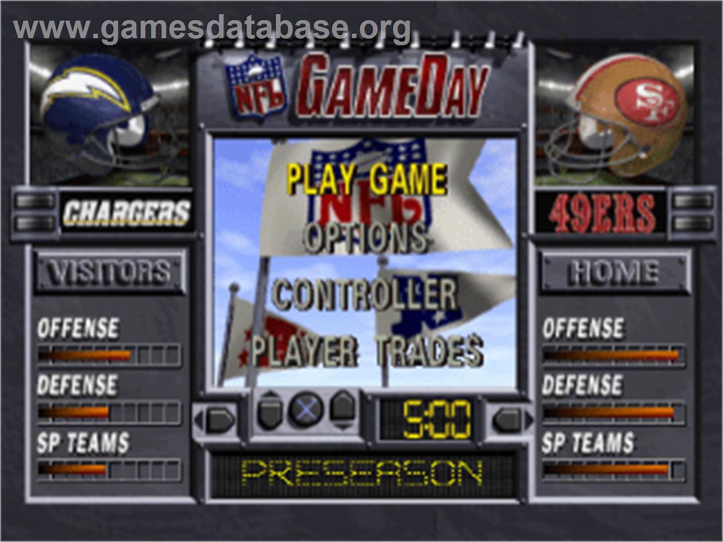 NFL GameDay - Sony Playstation - Artwork - Title Screen