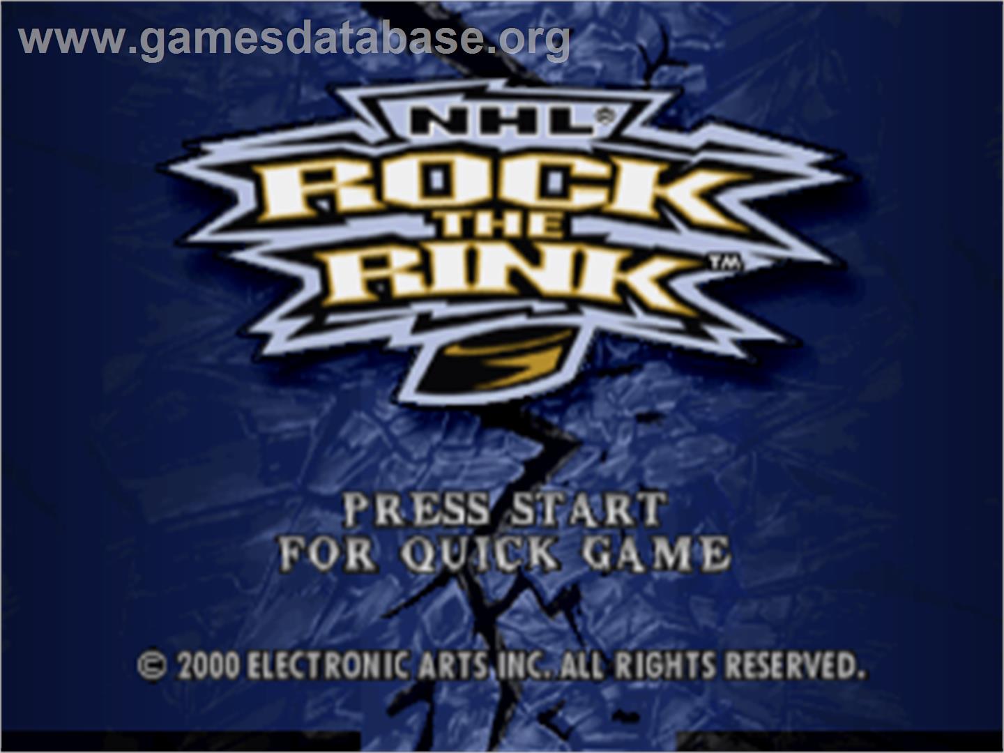 NHL Rock the Rink - Sony Playstation - Artwork - Title Screen