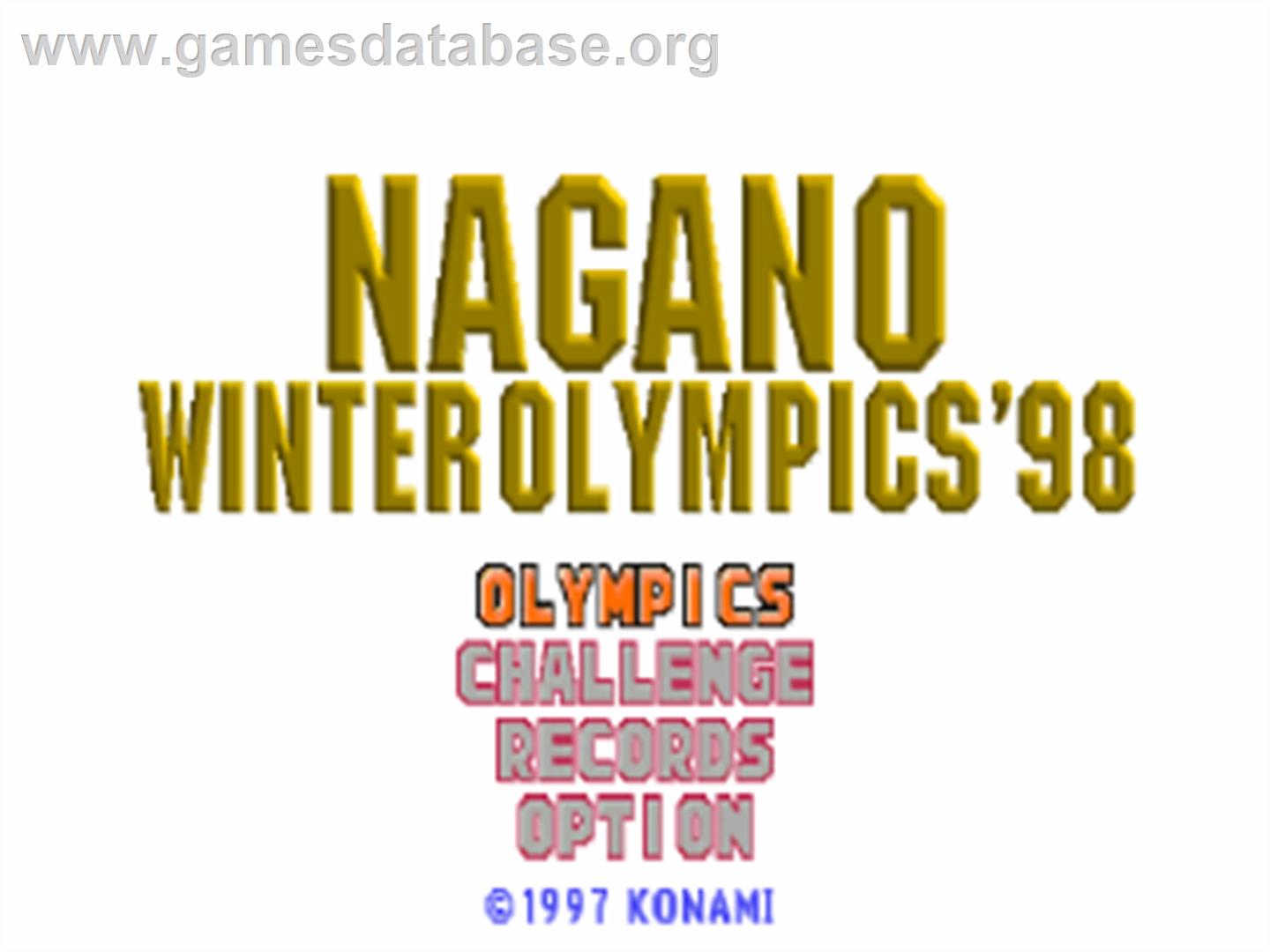 Nagano Winter Olympics '98 - Sony Playstation - Artwork - Title Screen