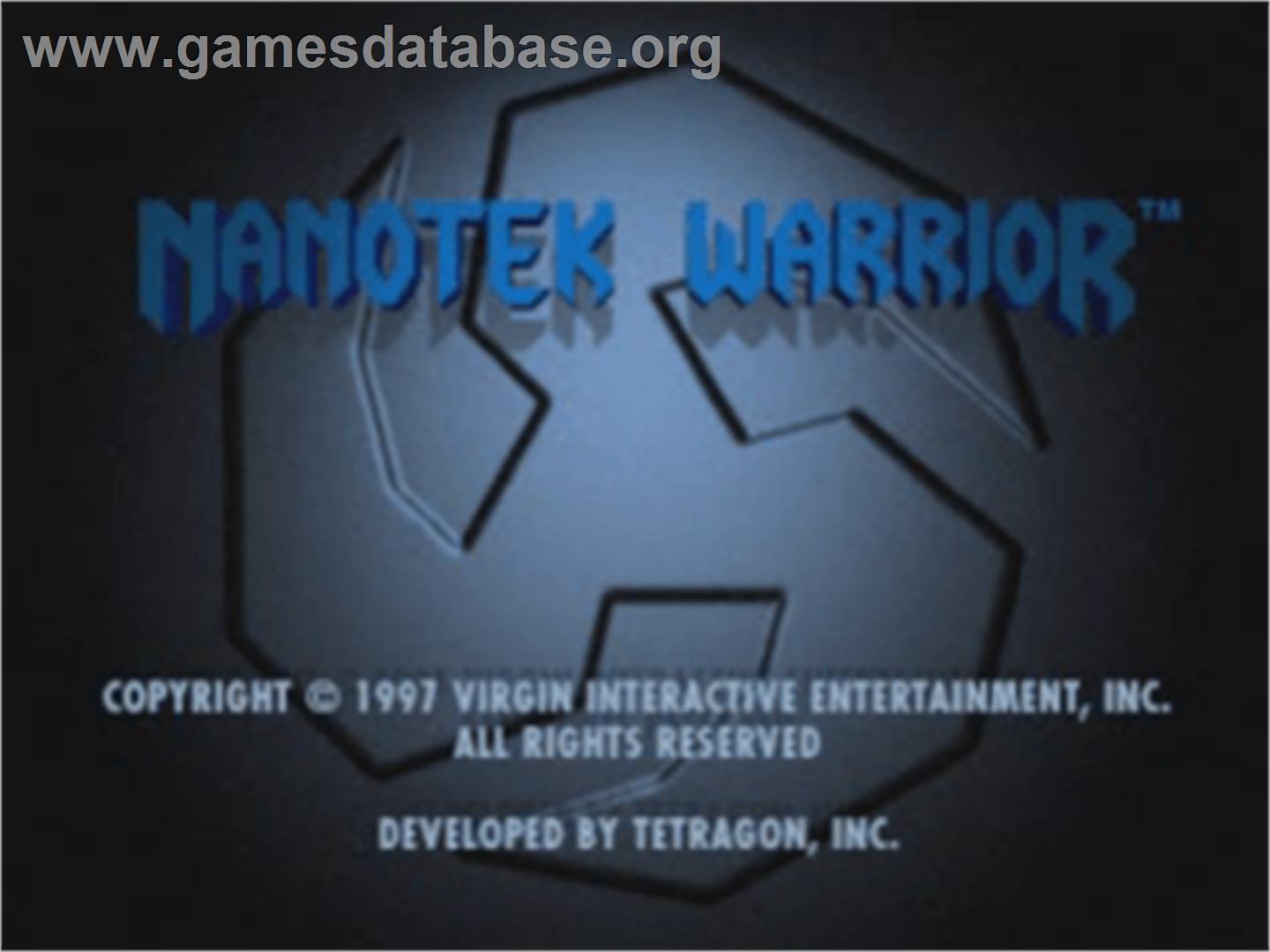 NanoTek Warrior - Sony Playstation - Artwork - Title Screen