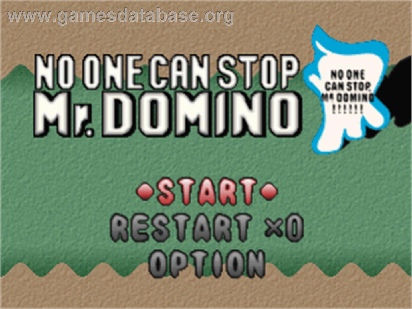 No One Can Stop Mr. Domino - Sony Playstation - Artwork - Title Screen