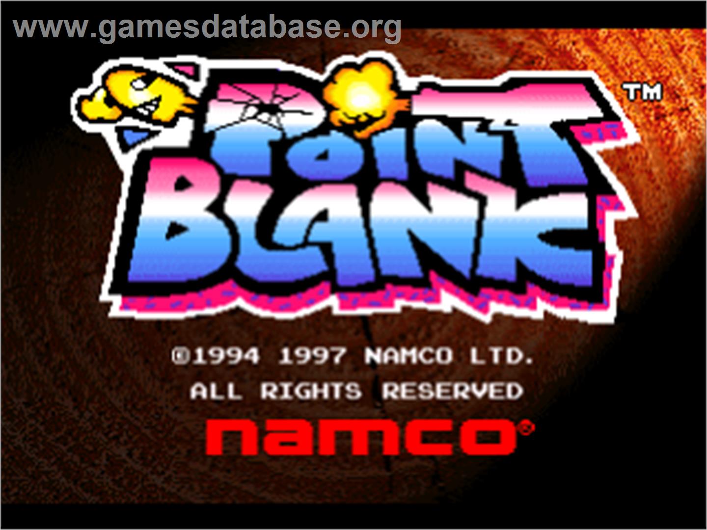 Point Blank - Sony Playstation - Artwork - Title Screen