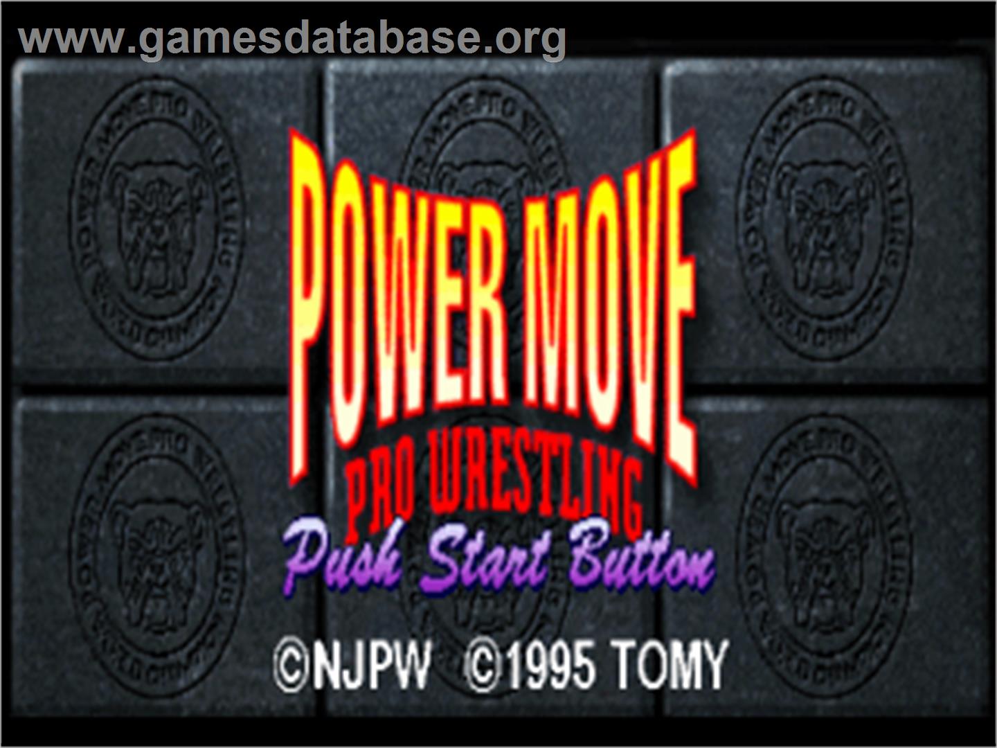 Power Move Pro Wrestling - Sony Playstation - Artwork - Title Screen