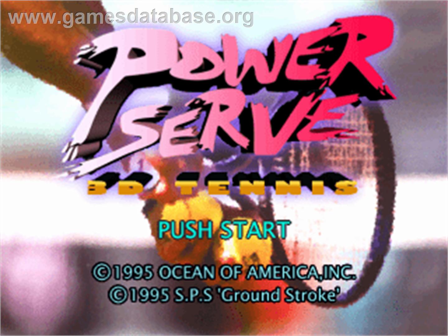 Power Serve 3D Tennis - Sony Playstation - Artwork - Title Screen