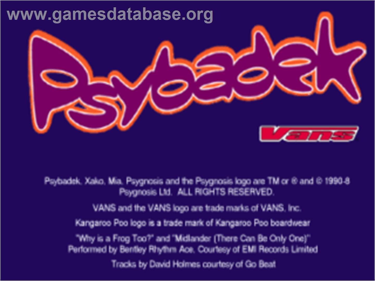 Psybadek - Sony Playstation - Artwork - Title Screen