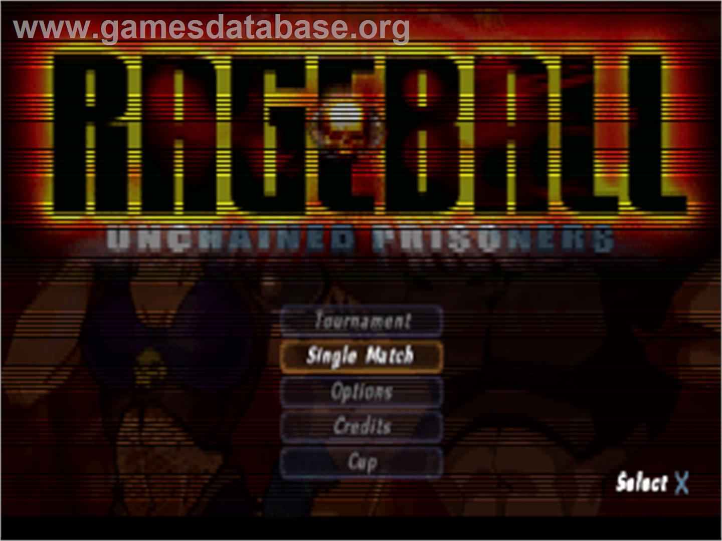 Rageball - Sony Playstation - Artwork - Title Screen