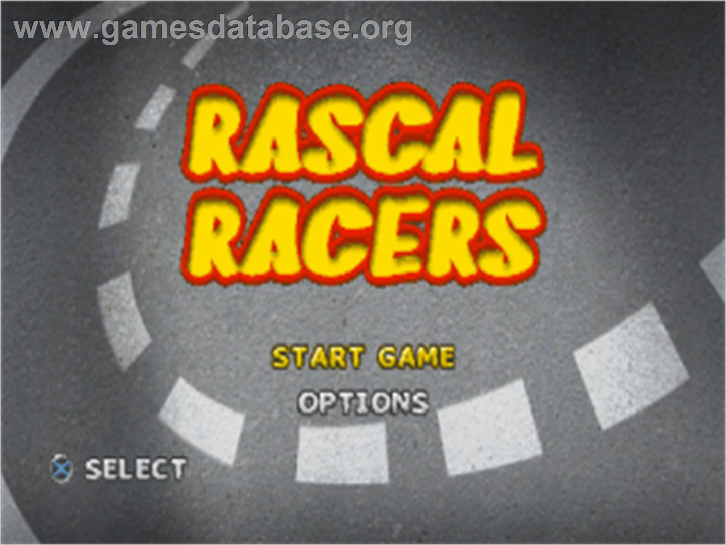 Rascal Racers - Sony Playstation - Artwork - Title Screen