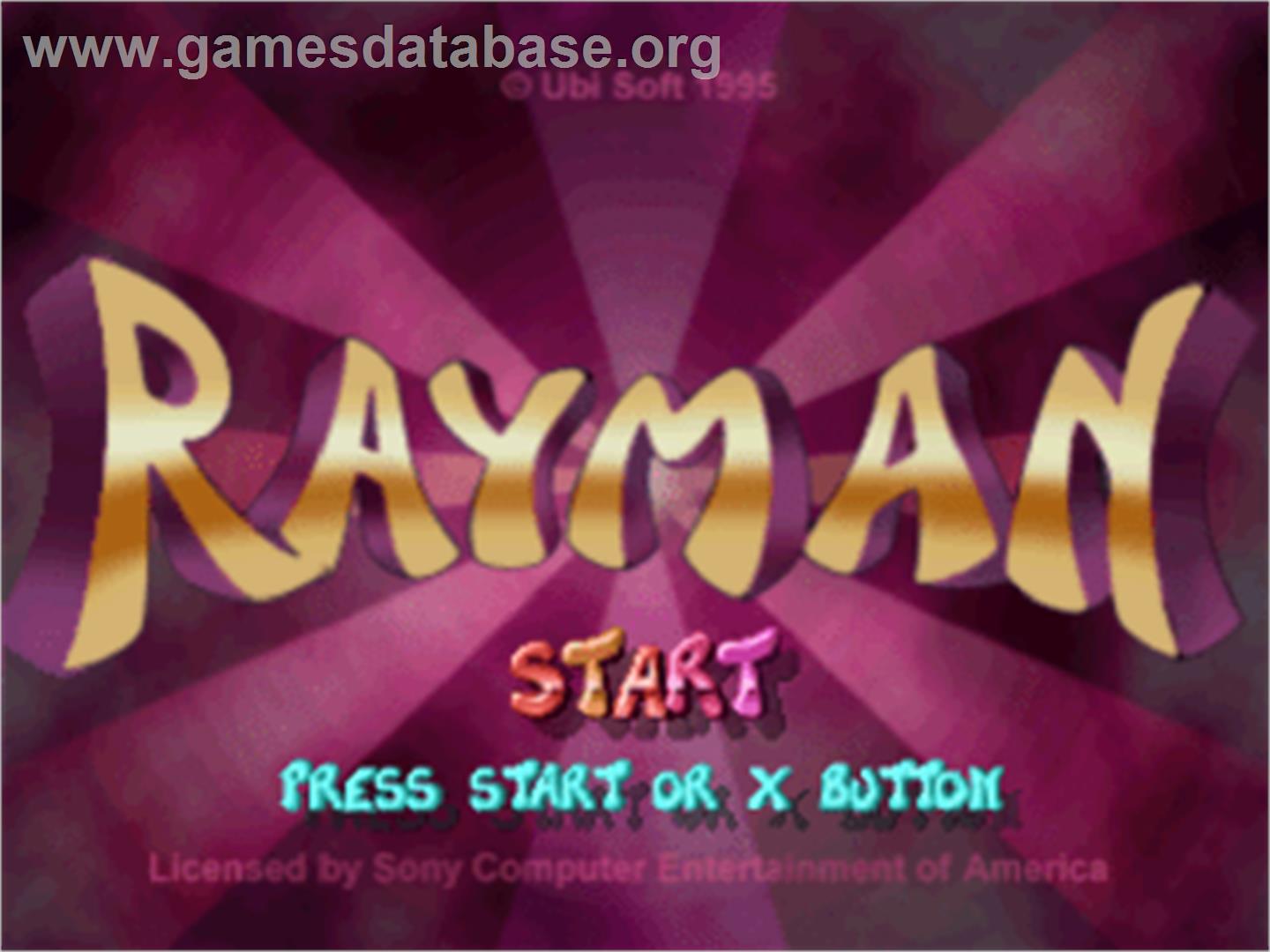Rayman / Rayman 2: The Great Escape - Sony Playstation - Artwork - Title Screen