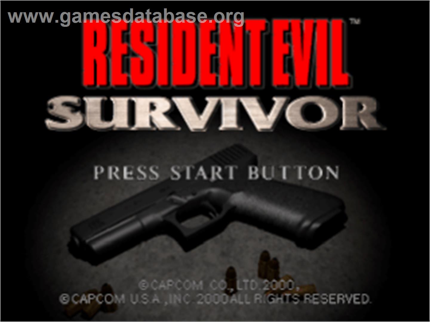 Resident Evil: Survivor - Sony Playstation - Artwork - Title Screen