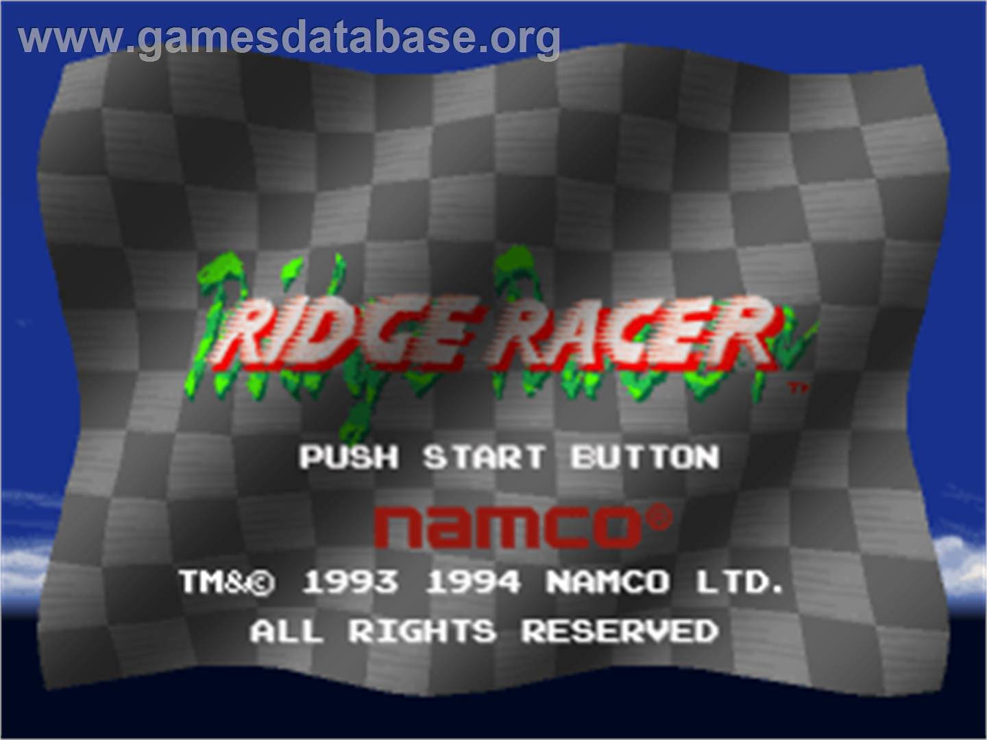 Ridge Racer - Sony Playstation - Artwork - Title Screen