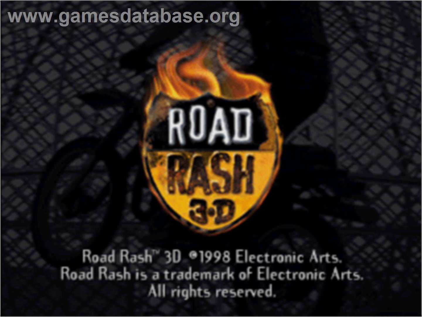 Road Rash 3-D - Sony Playstation - Artwork - Title Screen