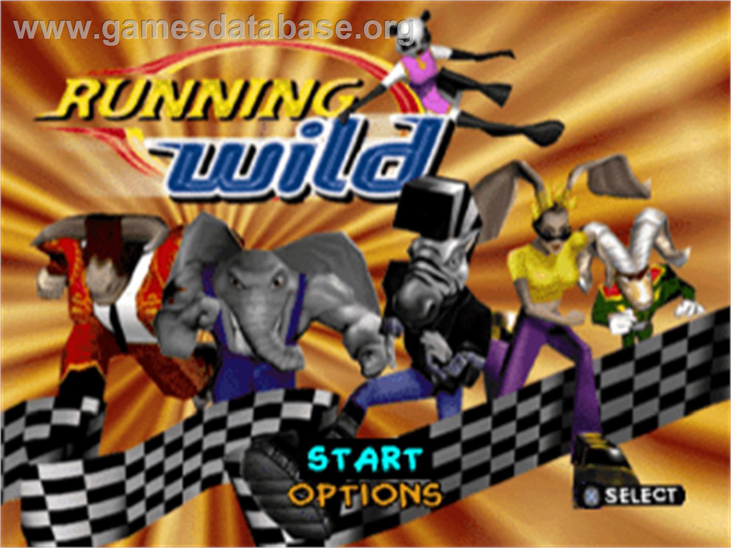 Running Wild - Sony Playstation - Artwork - Title Screen